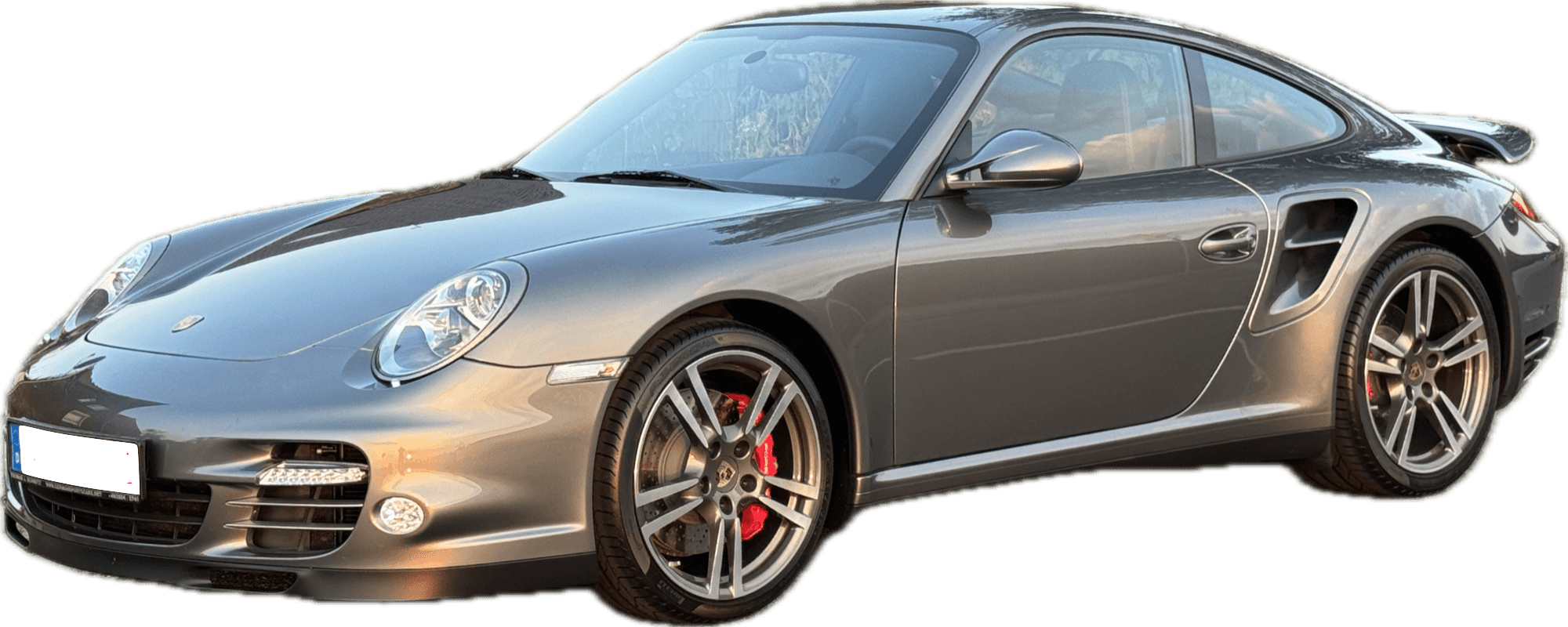 Porsche 911 (997.2) Turbo in Meteor Grey Metallic — six-speed manual coupé